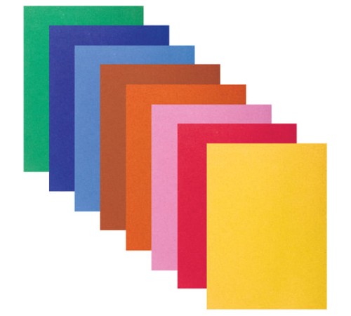 Цветная бумага А4 БАРХАТНАЯ, 8 листов 8 цветов, 110 г/м2, BRAUBERG, 124726
