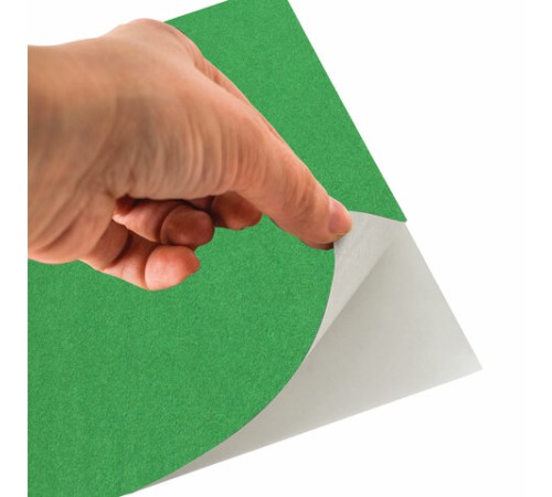 Цветная бумага А4 БАРХАТНАЯ САМОКЛЕЯЩАЯСЯ, 5 листов 5 цветов, 110 г/м2, BRAUBERG, 124727