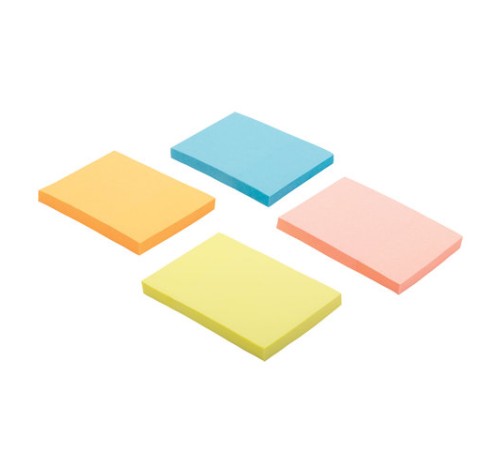 Блок самоклеящийся (стикеры), BRAUBERG, НЕОНОВЫЙ, 38х51 мм, 4 цвета х 50 листов, 124807