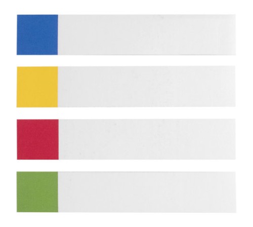 Закладки клейкие BRAUBERG бумажные, 75х14 мм, 400 штук (4 цвета х 100 листов), 124811