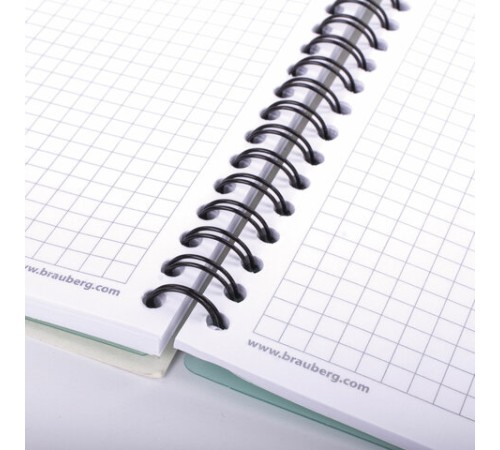 Блокнот МАЛЫЙ ФОРМАТ А6 105х145 мм, 80 л., гребень, пластик, клетка, BRAUBERG, 