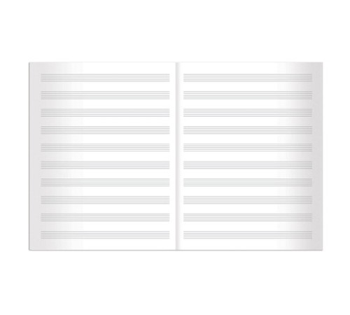 Тетрадь для нот А4, 16 л., обложка мелованный картон, вертикальная, на скобе, BRAUBERG, 