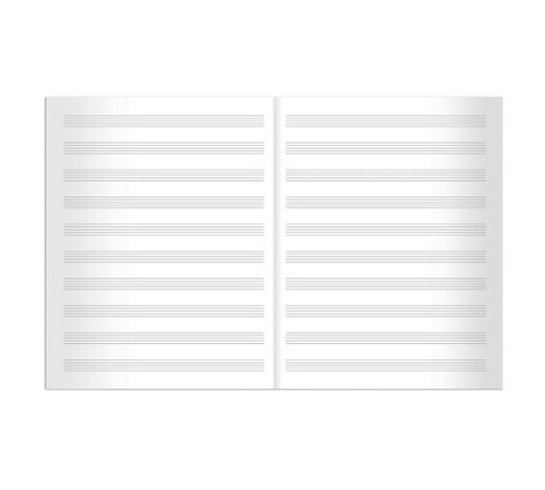 Тетрадь для нот А4, 24 л., BRAUBERG, обложка мелованный картон, вертикальная, на скобе, BRAUBERG, 