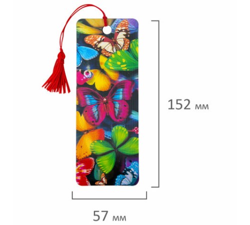 Закладка для книг с линейкой 3D-ОБЪЕМНАЯ BRAUBERG, 