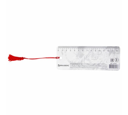 Закладка для книг с линейкой 3D-ОБЪЕМНАЯ BRAUBERG, 