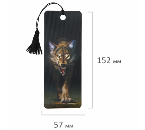 Закладка для книг с линейкой 3D-ОБЪЕМНАЯ BRAUBERG, 