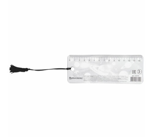 Закладка для книг с линейкой 3D-ОБЪЕМНАЯ BRAUBERG, 