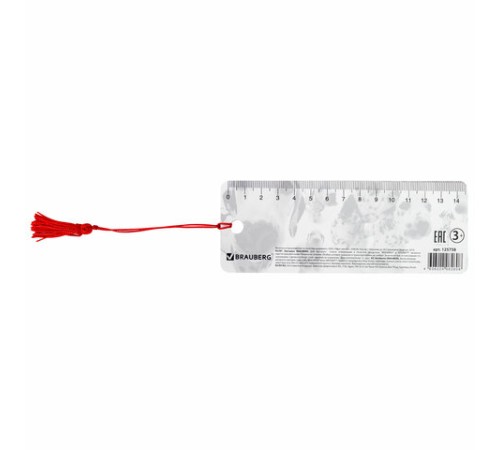 Закладка для книг с линейкой 3D-ОБЪЕМНАЯ BRAUBERG, 