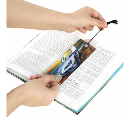 Закладка для книг с линейкой 3D-ОБЪЕМНАЯ BRAUBERG, 