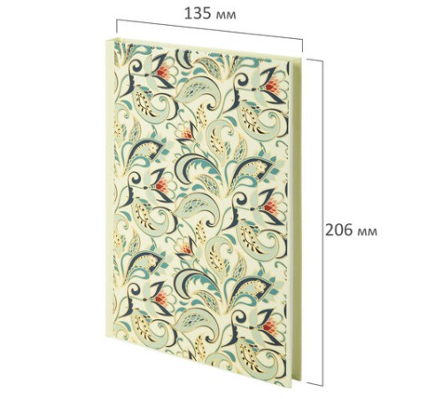 Блокнот А5 134х206 мм, 80 л., твердый, клетка, тиснение фольгой, BRAUBERG, 