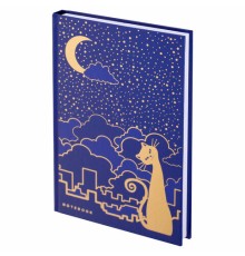 Блокнот А5 134х206 мм, 80 л., твердый, клетка, тиснение фольгой, BRAUBERG, 