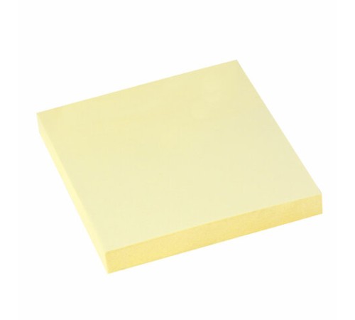 Блок самоклеящийся (стикеры), STAFF, 76х76 мм, 100 листов, желтый, 126496