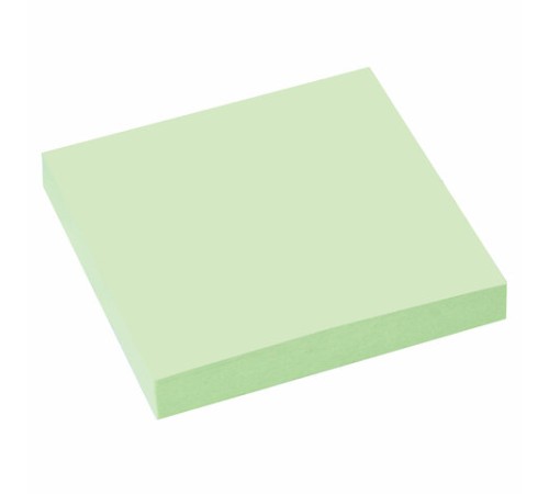 Блок самоклеящийся (стикеры), STAFF, 76х76 мм, 100 листов, зеленый, 126498