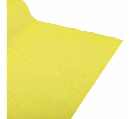 Бумага гофрированная/креповая, 32 г/м2, 50х250 см, желтая, в рулоне, BRAUBERG, 126529