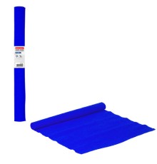 Бумага гофрированная/креповая, 32 г/м2, 50х250 см, синяя, в рулоне, BRAUBERG, 126535