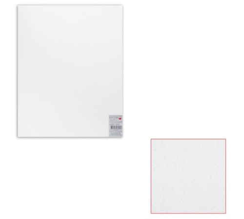 Картон белый грунтованный для живописи, 40х50 см, двусторонний, толщина 2 мм, акриловый грунт