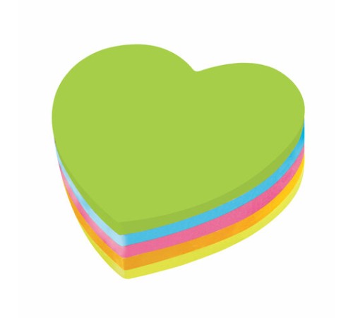 Блок самоклеящийся (стикеры), фигурный, BRAUBERG, НЕОНОВЫЙ 