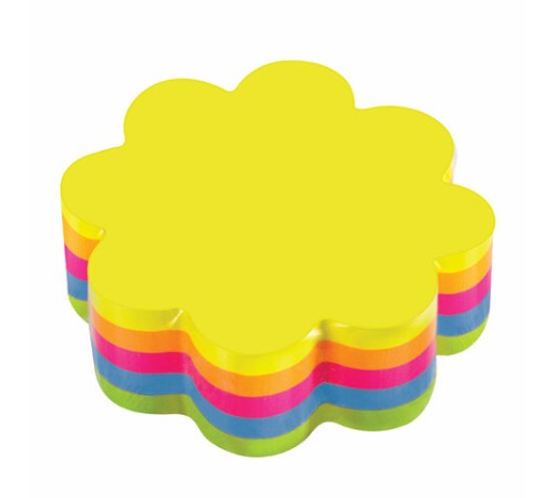 Блок самоклеящийся (стикеры), фигурный, BRAUBERG, НЕОНОВЫЙ 