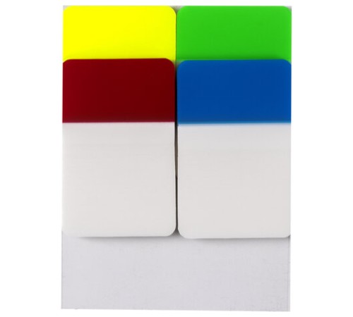 Закладки клейкие BRAUBERG, 38х25 мм, 80 штук (4 цвета х 20 листов), 126696