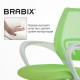 Кресло BRABIX "Fly MG-396W", с подлокотниками, пластик белый, сетка, салатовое, 532403, MG-396W_532403