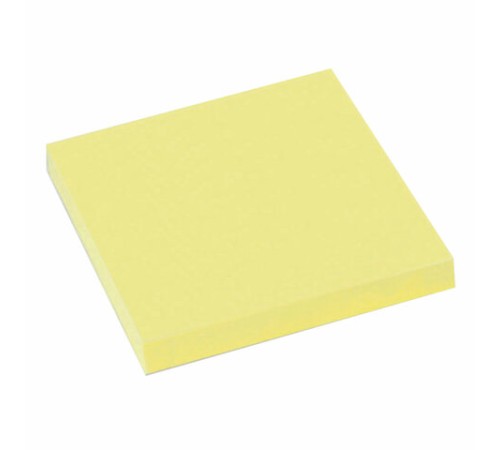 Блок самоклеящийся (стикеры) STAFF, 50х50 мм, 100 листов, желтый, 127142