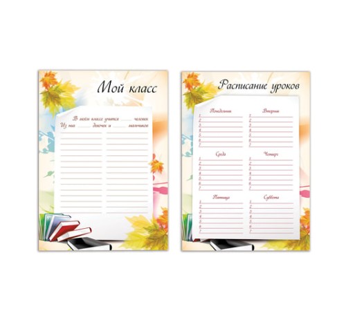 Листы-вкладыши для портфолио ШКОЛЬНИКА, 30 разделов, 32 листа, 