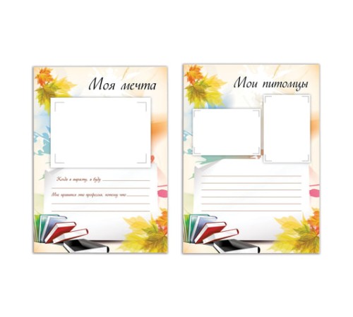 Листы-вкладыши для портфолио ШКОЛЬНИКА, 30 разделов, 32 листа, 