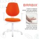 Кресло детское BRABIX "Fancy MG-201W", с подлокотниками, пластик белый, оранжевое, 532410, MG-201W_532410