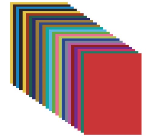 Цветная бумага А4 газетная, 24 листа, 24 цвета, на скобе, ПИФАГОР, 200х283 мм, 