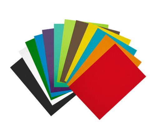Картон цветной А4 немелованный (матовый), 24 листа 12 цветов, ПИФАГОР, 200х283 мм, 128012
