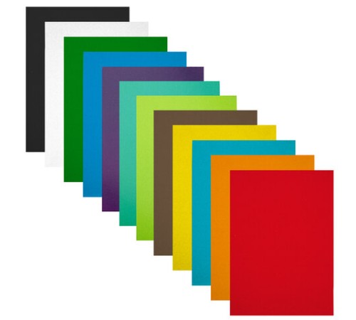 Картон цветной А4 немелованный (матовый), 24 листа 12 цветов, ПИФАГОР, 200х283 мм, 128012