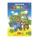 Цветная бумага А4 2-сторонняя мелованная, 10 листов, 10 цветов скоба HATBER ECO, 210х295 мм, 