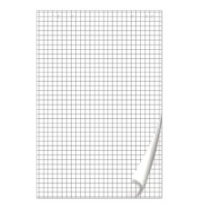 Блокнот для флипчарта ПЛОТНЫЙ 80 г/м2, BRAUBERG, 67,5х98 см, 50 листов, белый (КЛЕТКА), 128647