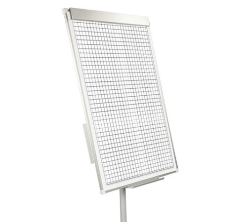 Блокнот для флипчарта ПЛОТНЫЙ 80 г/м2, BRAUBERG, 67,5х98 см, 50 листов, белый (КЛЕТКА), 128647