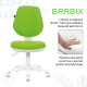 Кресло детское BRABIX "Fancy MG-201W", без подлокотников, пластик белый, салатовое, 532414, MG-201W_532414
