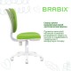 Кресло детское BRABIX "Fancy MG-201W", без подлокотников, пластик белый, салатовое, 532414, MG-201W_532414