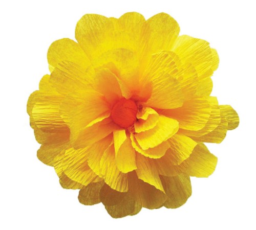 Бумага гофрированная/креповая, 110 г/м2, 50х250 см, желтая, ОСТРОВ СОКРОВИЩ, 129146