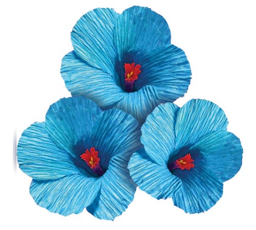 Бумага гофрированная/креповая, 110 г/м2, 50х250 см, голубая, ОСТРОВ СОКРОВИЩ, 129147