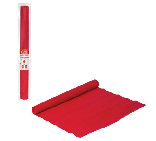 Бумага гофрированная/креповая, 110 г/м2, 50х250 см, красная, ОСТРОВ СОКРОВИЩ, 129148