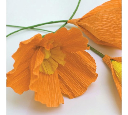 Бумага гофрированная/креповая, 110 г/м2, 50х250 см, оранжевая, ОСТРОВ СОКРОВИЩ, 129149