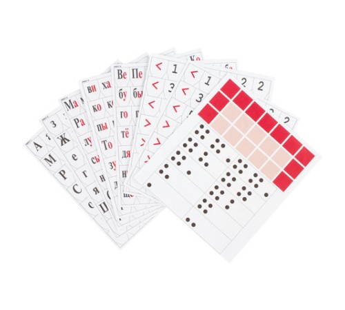 Касса букв, слогов и счета ПИФАГОР, с цветным рисунком, А5, ПВХ, цвет ассорти, 129215