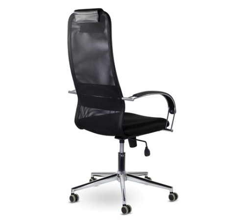 Кресло офисное BRABIX "Pilot EX-610 CH" premium, хром, ткань-сетка, черное, 532417 Кресло офисное BRABIX "Pilot EX-610 CH" premium, хром, ткань-сетка, черное, 532417
