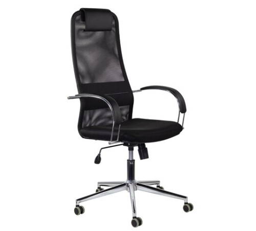 Кресло офисное BRABIX "Pilot EX-610 CH" premium, хром, ткань-сетка, черное, 532417 Кресло офисное BRABIX "Pilot EX-610 CH" premium, хром, ткань-сетка, черное, 532417
