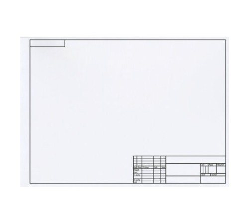 Папка для черчения А4, 210х297 мм, 10 л., 160 г/м2, рамка горизонтальный штамп, ПИФАГОР, 129230