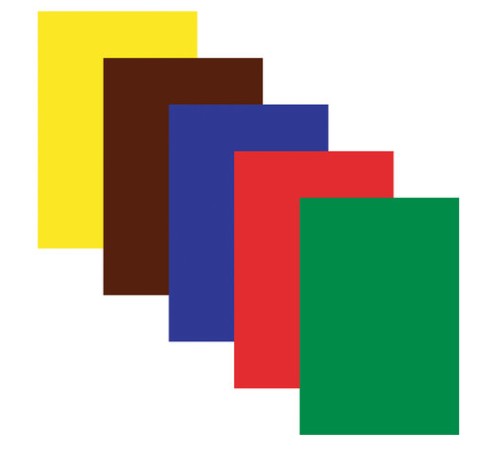 Цветная бумага, А4, мелованная САМОКЛЕЯЩАЯСЯ, 5 листов 5 цветов, 80 г/м2, ЮНЛАНДИЯ, 129284