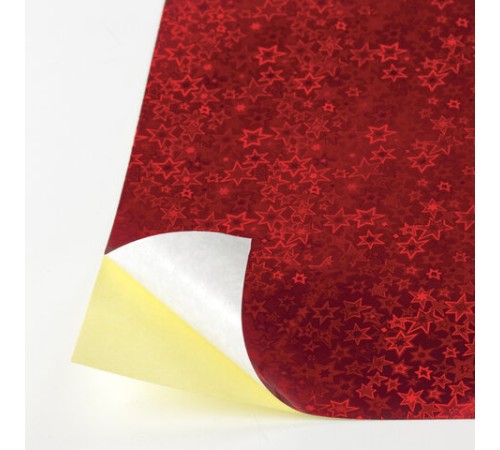 Цветная бумага, А4, ГОЛОГРАФИЧЕСКАЯ САМОКЛЕЯЩАЯСЯ, 8 листов 8 цветов, ОСТРОВ СОКРОВИЩ, 