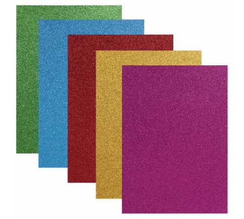 Цветная бумага, А4, офсетная САМОКЛЕЯЩАЯСЯ, 5 листов 5 цветов, 