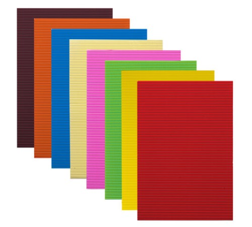 Цветная бумага А4 ГОФРИРОВАННАЯ, 8 листов 8 цветов, 160 г/м2, ОСТРОВ СОКРОВИЩ, 129293