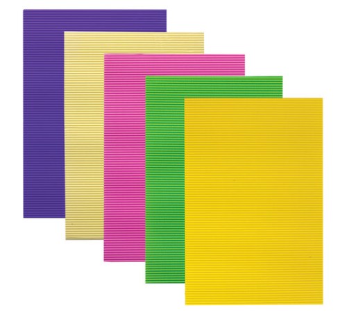 Картон цветной А4 ГОФРИРОВАННЫЙ, 5 листов, 5 цветов, 250 г/м2, ОСТРОВ СОКРОВИЩ, 129295