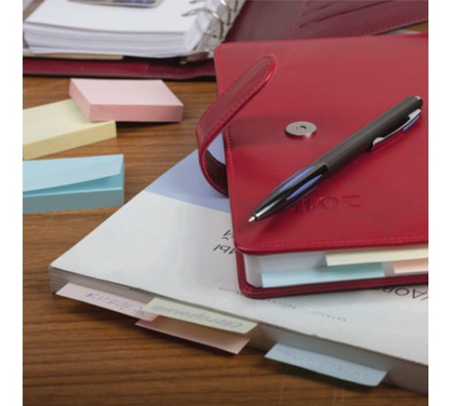 Блок самоклеящийся (стикеры) STAFF, ПАСТЕЛЬНЫЙ, 38х51 мм, 100 листов, НАБОР 12 штук, 3 цвета, 129346